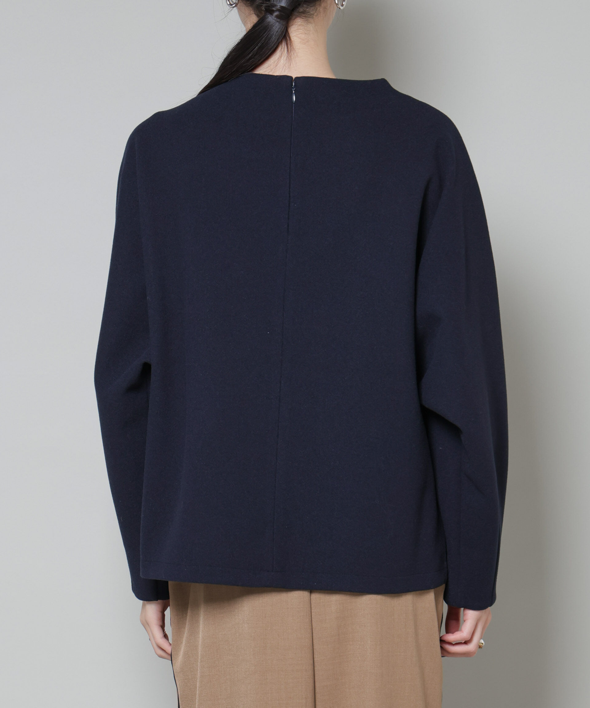 nano･universe「ｿﾌﾄﾒﾙﾄﾝｼﾞｬｰｼﾞｰﾀｯｸｽﾘｰﾌﾞﾓｯｸﾈｯｸﾄｯﾌﾟｽ(」|シャツ・ブラウス|