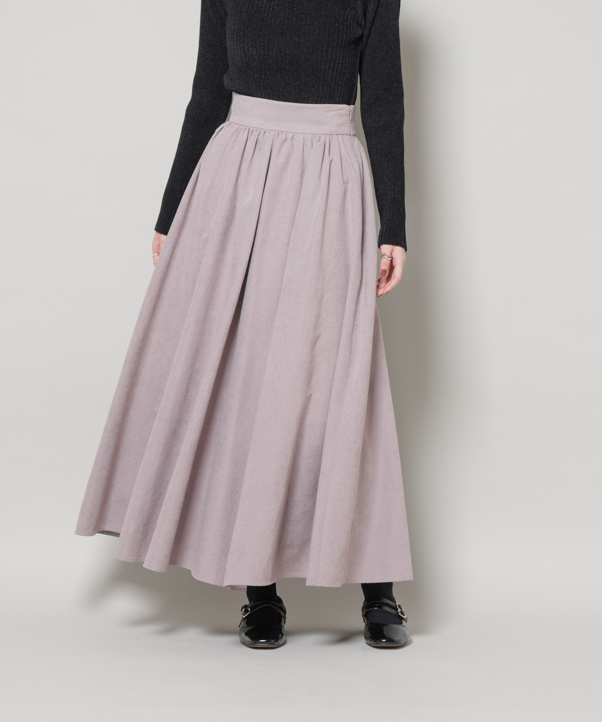 nano･universe「起毛ピーチギャザーボリュームスカート」|スカート|