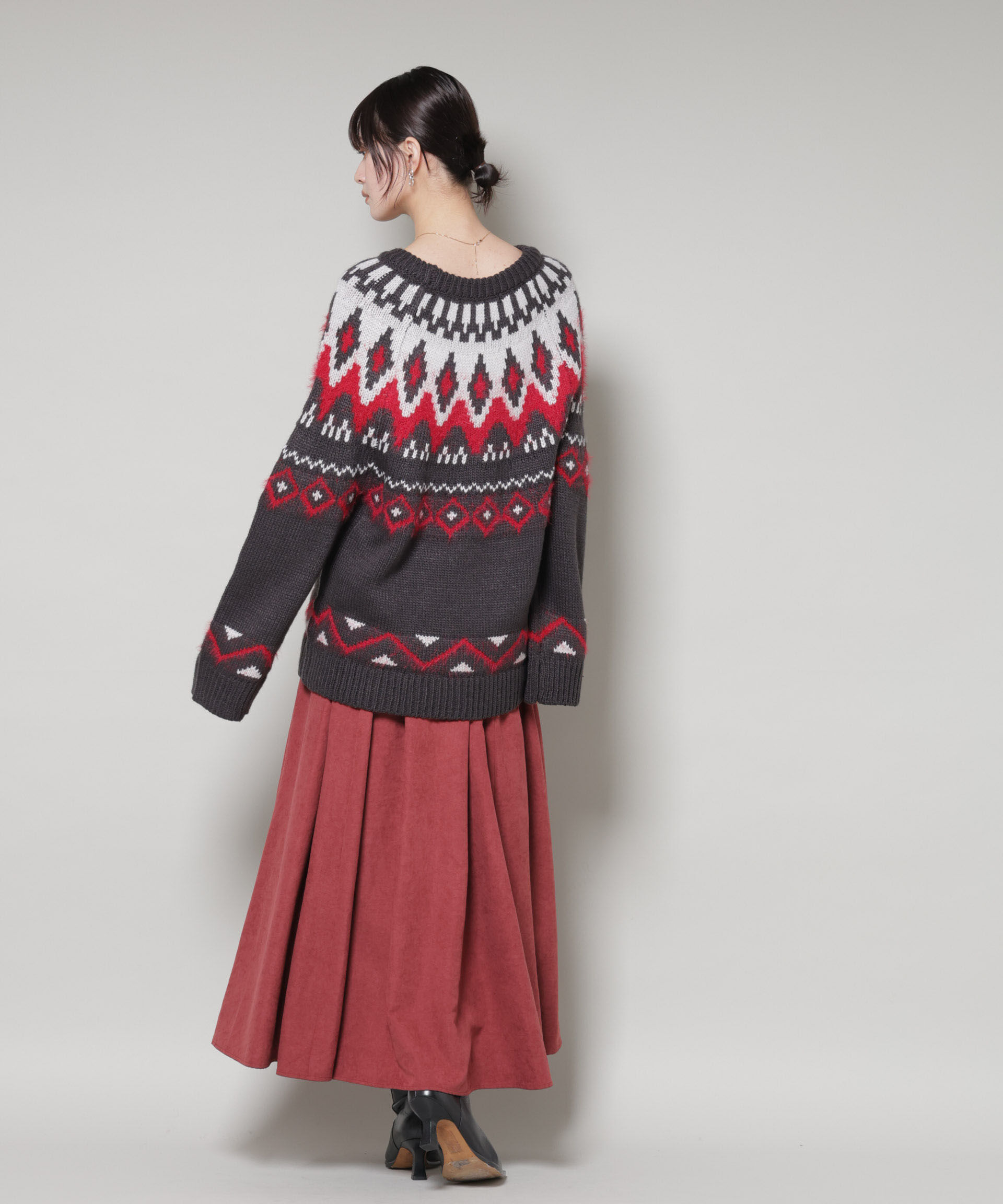 nano･universe「起毛ピーチギャザーボリュームスカート」|スカート|