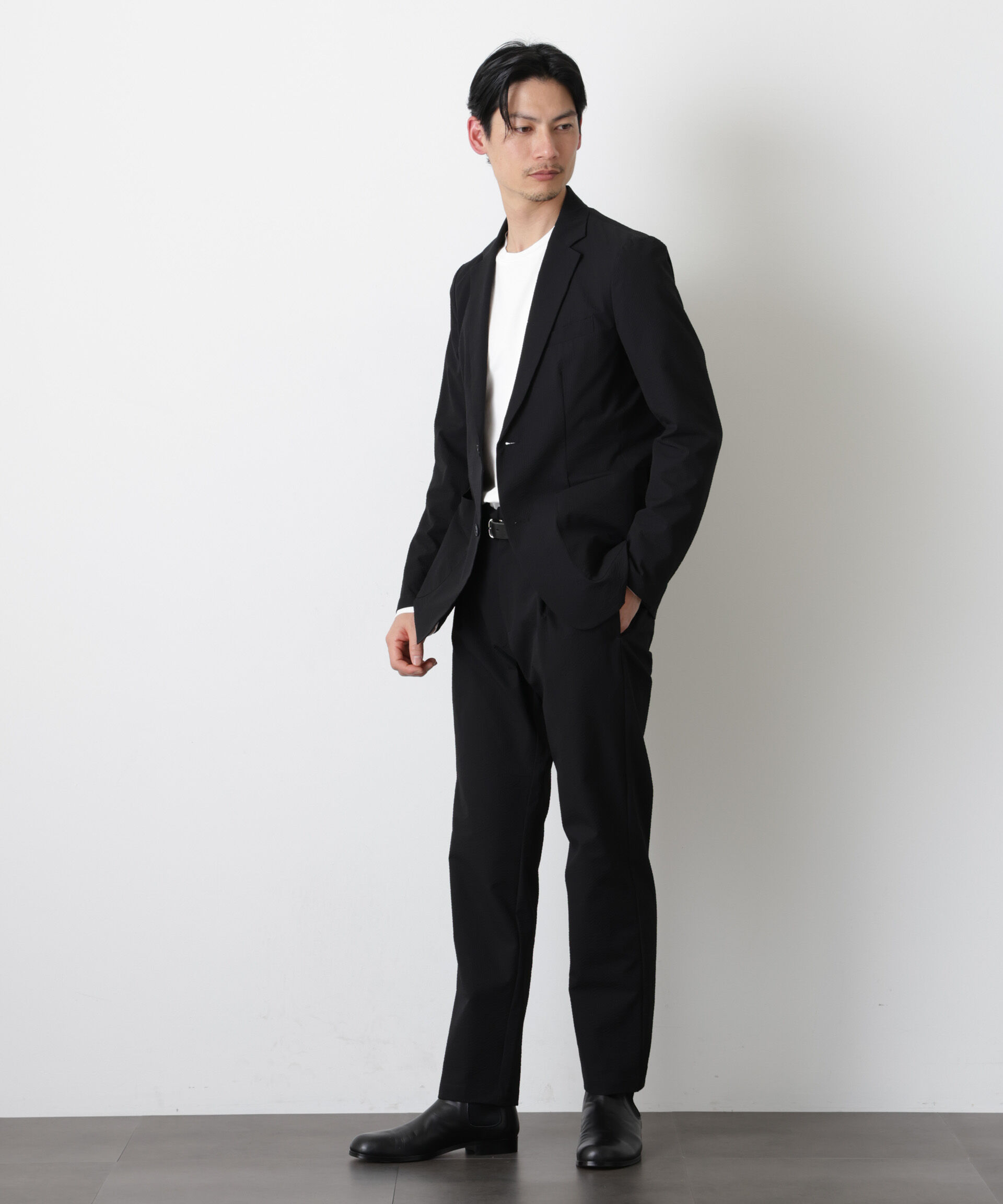 nano･universe「ストレッチサッカーセットアップ（洗濯機洗い可能）」|スーツ|