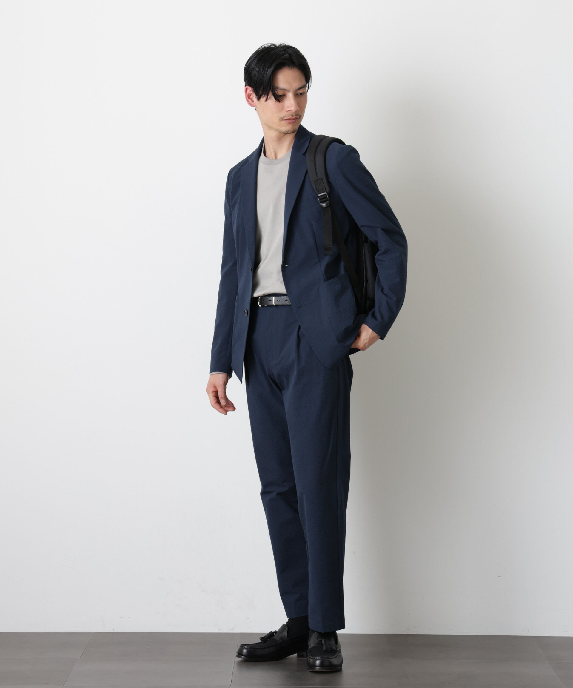 nano･universe「ストレッチサッカーセットアップ（洗濯機洗い可能）」|スーツ|