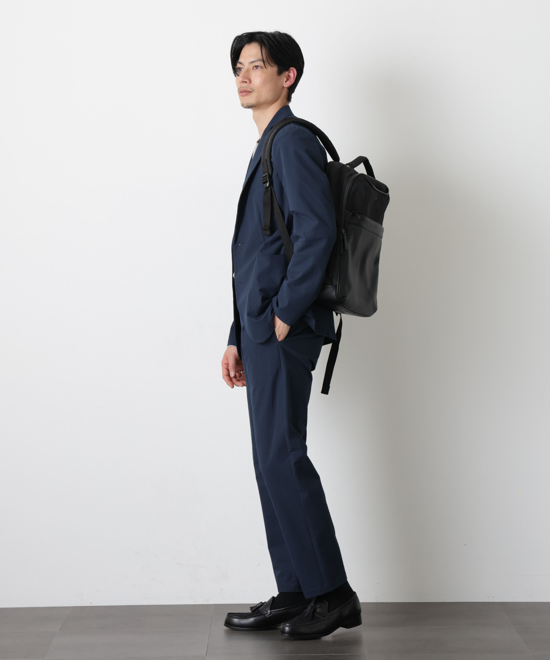 nano･universe「ストレッチサッカーセットアップ（洗濯機洗い可能）」|スーツ|