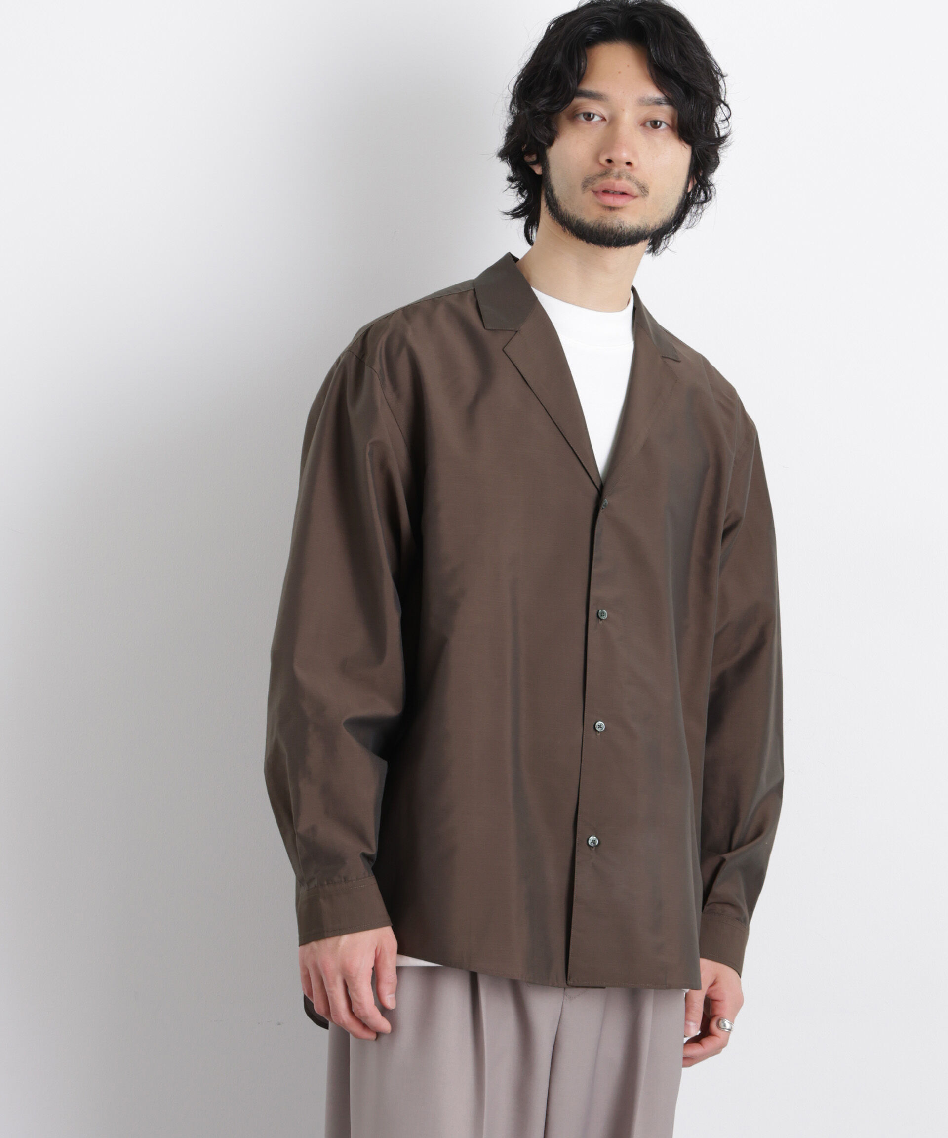 nano･universe「｢OtoNANO｣ 大人のワイドシャツ テーラードカラーシャツ」|シャツ・ブラウス|