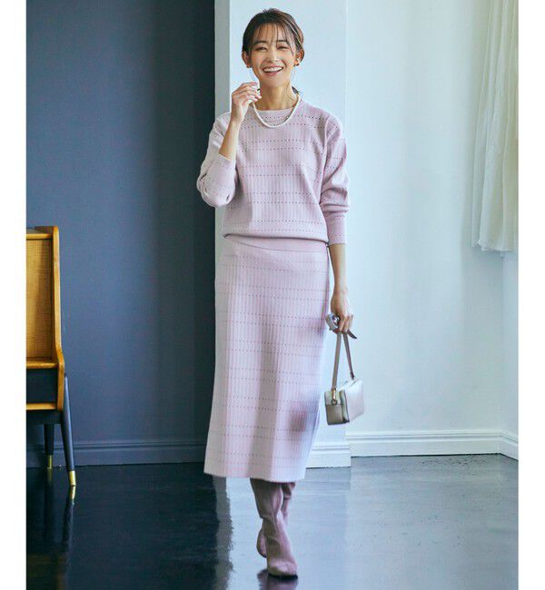 組曲「【洗える】アイレットパターン ニットスカート」|スカート|