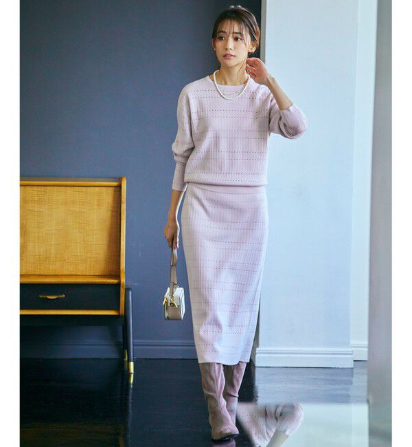 組曲「【洗える】アイレットパターン ニットスカート」|スカート|