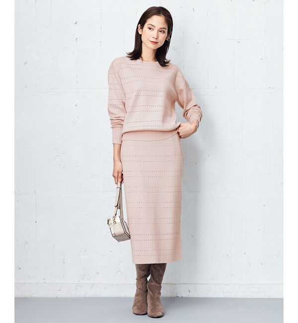 組曲「【洗える】アイレットパターン ニットスカート」|スカート|