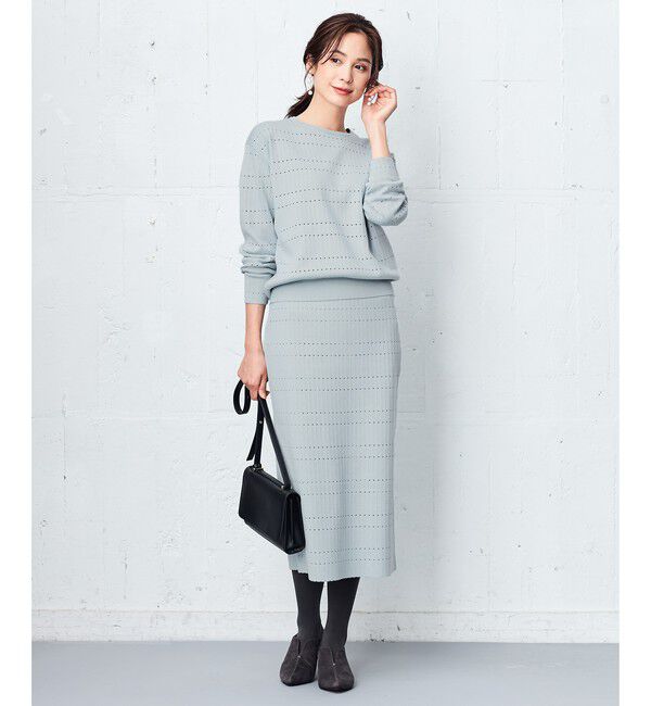 組曲「【洗える】アイレットパターン ニットスカート」|スカート|