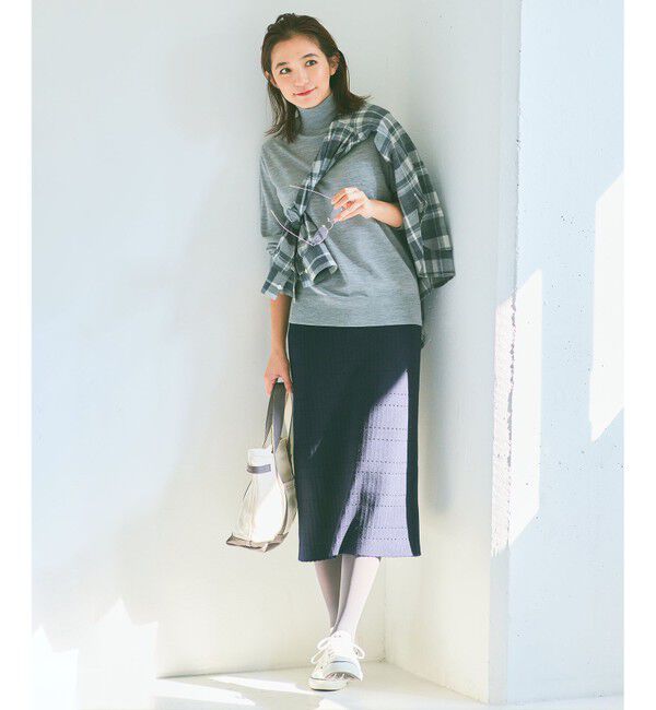 組曲「【洗える】アイレットパターン ニットスカート」|スカート|