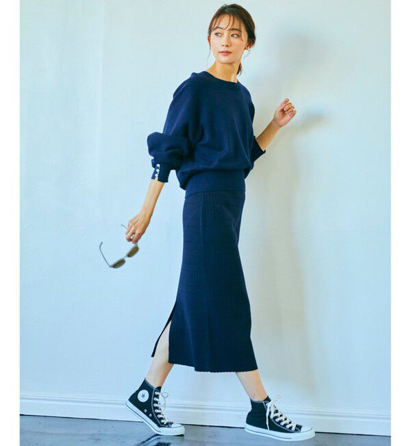 組曲「【洗える】アイレットパターン ニットスカート」|スカート|