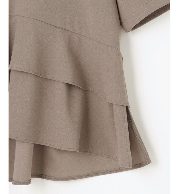 組曲「【接触冷感・吸湿・UVカット】ジョーゼットジャージーフリルブラウス」|シャツ・ブラウス|