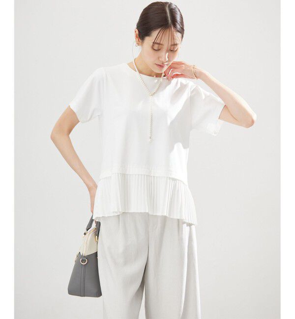 組曲「クールプレーティング天竺プリーツ カットソー」|Tシャツ・カットソー|