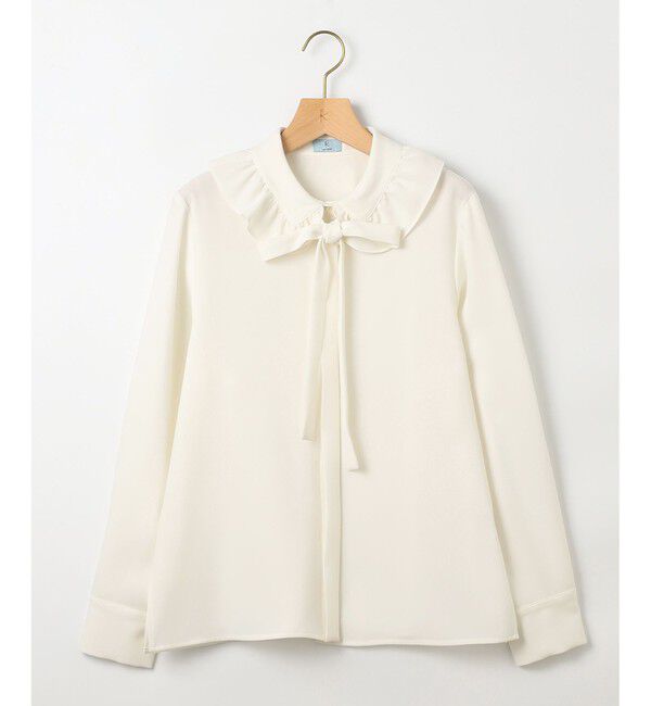 組曲「【WEB限定】ボウタイ付きフリルカラー ブラウス」|シャツ・ブラウス|