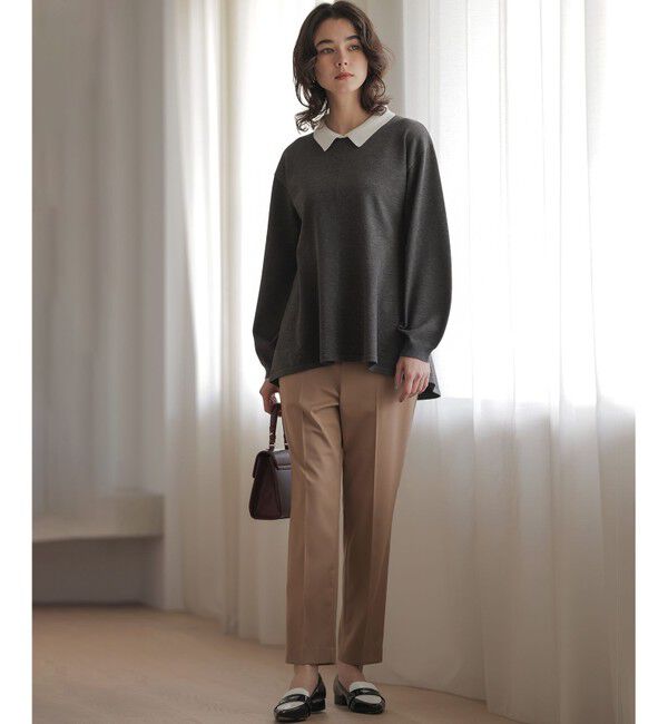 組曲「襟付きチュニック プルオーバー」|ニット・セーター|