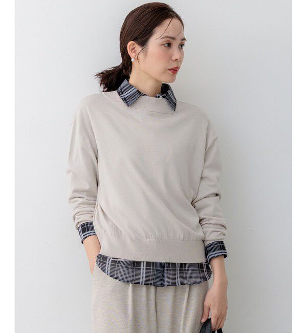 組曲「【WEB限定】コットンニット プルオーバー」|ニット・セーター|ｻﾝﾄﾞﾍﾞ