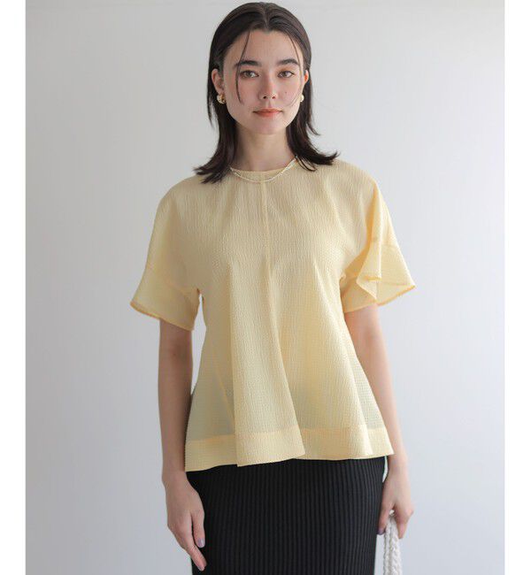 組曲「サッカーギンガムチェック ペプラムブラウス」|シャツ・ブラウス|