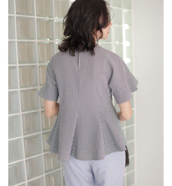 組曲「サッカーギンガムチェック ペプラムブラウス」|シャツ・ブラウス|