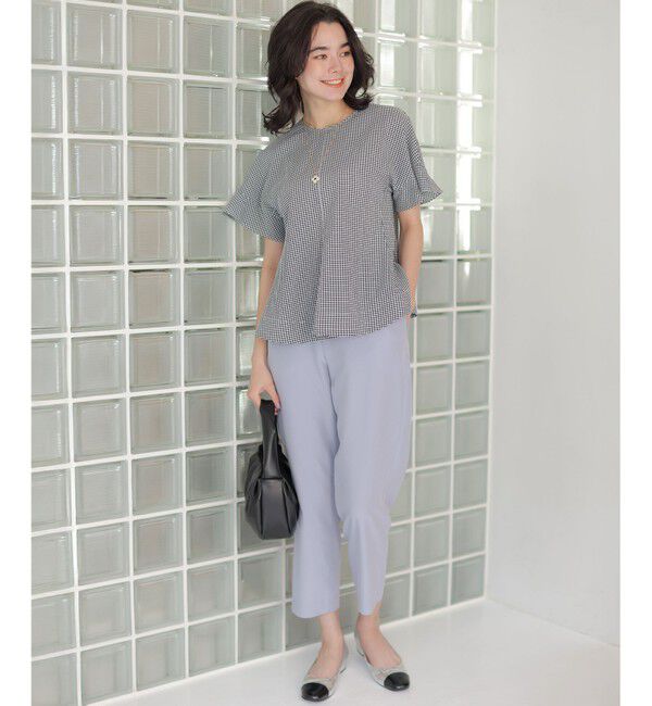 組曲「サッカーギンガムチェック ペプラムブラウス」|シャツ・ブラウス|