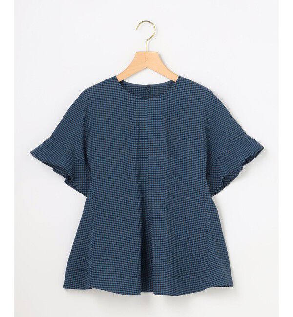 組曲「サッカーギンガムチェック ペプラムブラウス」|シャツ・ブラウス|