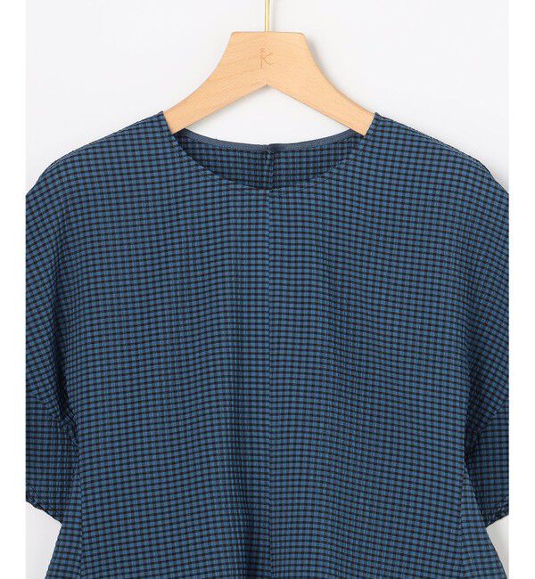 組曲「サッカーギンガムチェック ペプラムブラウス」|シャツ・ブラウス|