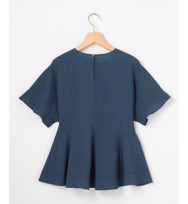 組曲「サッカーギンガムチェック ペプラムブラウス」|シャツ・ブラウス|
