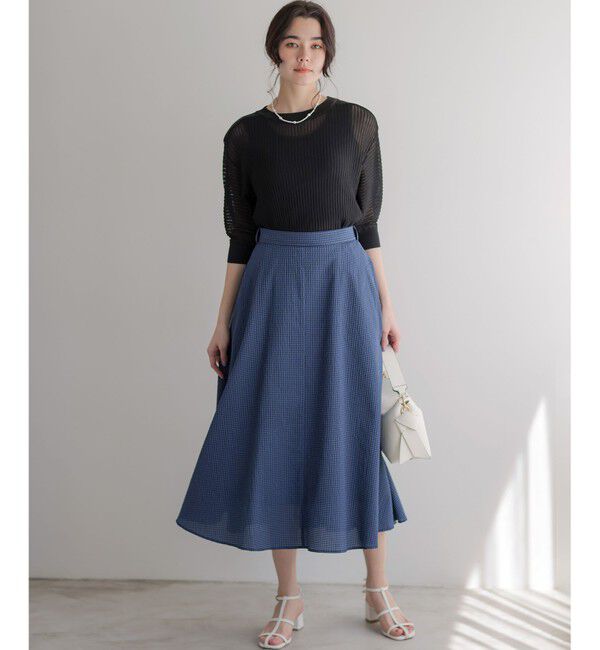 組曲「サッカーギンガムチェック フレアスカート」|スカート|