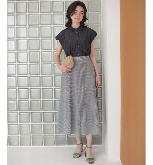 組曲「サッカーギンガムチェック フレアスカート」|スカート|