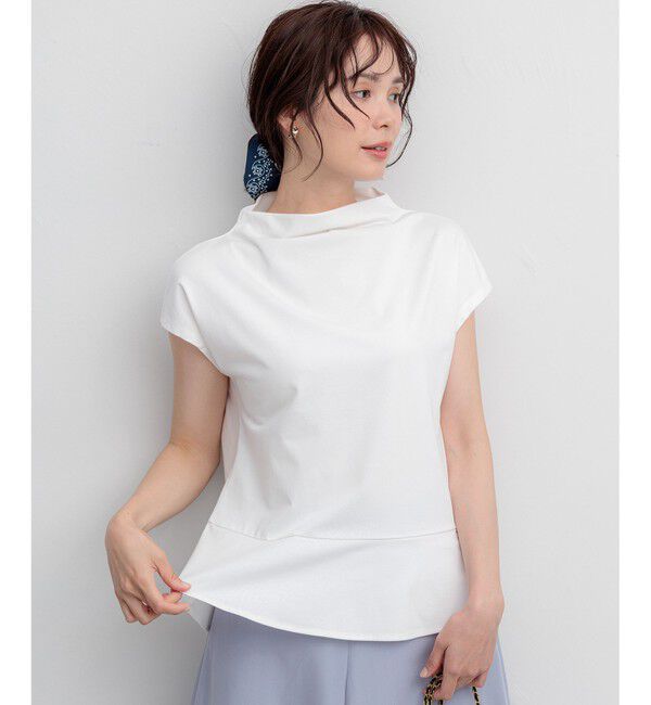 組曲「【WEB限定】プレーティング天竺  ペプラムカットソー」|Tシャツ・カットソー|