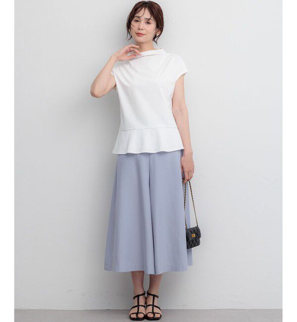 組曲「【WEB限定】プレーティング天竺  ペプラムカットソー」|Tシャツ・カットソー|