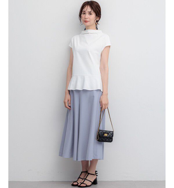 組曲「【WEB限定】プレーティング天竺  ペプラムカットソー」|Tシャツ・カットソー|