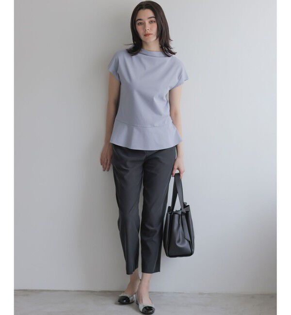 組曲「【WEB限定】プレーティング天竺  ペプラムカットソー」|Tシャツ・カットソー|