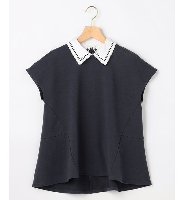 組曲「フレンチテリー 刺繍襟 ペプラムカットソー」|Tシャツ・カットソー|
