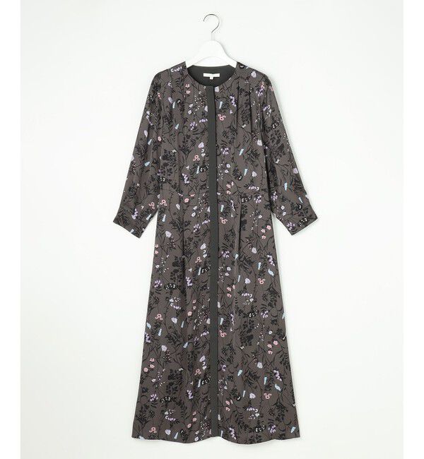 自由区「【WEB&一部店舗限定・新色追加・定番人気・着用動画あり】ハーバルフロープリント8分袖 ワンピース」|ワンピース|