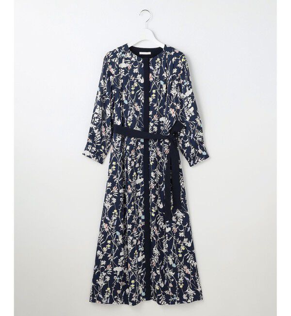 自由区「【WEB&一部店舗限定・新色追加・定番人気・着用動画あり】ハーバルフロープリント8分袖 ワンピース」|ワンピース|[新色]ﾈｲﾋﾞ