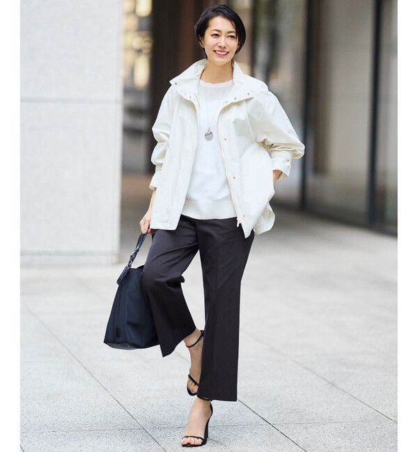 自由区「【カタログ掲載・定番人気・新色追加】コットンサテンクロップド丈ワイドストレート パンツ」|その他|