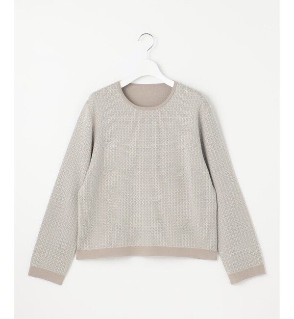 自由区「【WEB限定カラーあり・洗える】リバーシブルニット セットアップ(プルオーバー&times;フレアスカート)」|スーツ|