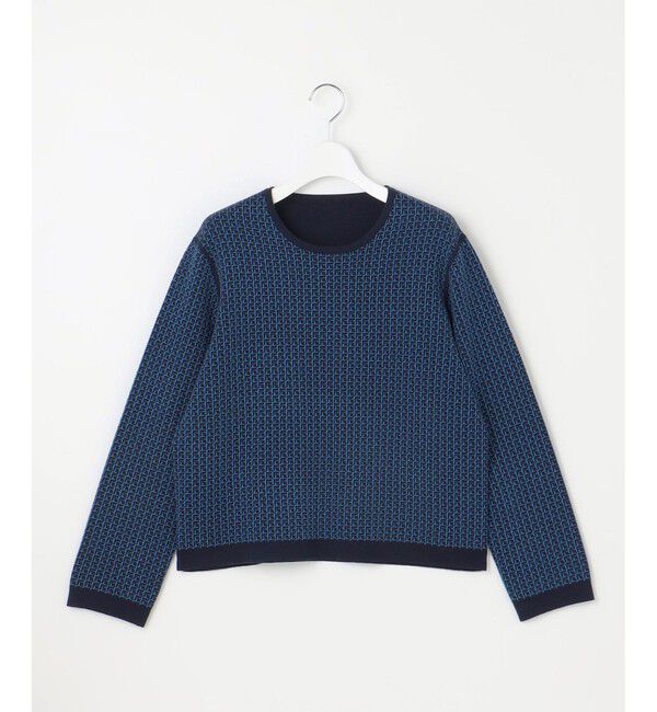 自由区「【WEB限定カラーあり・洗える】リバーシブルニット セットアップ(プルオーバー&times;フレアスカート)」|スーツ|