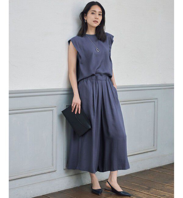 自由区「【セットアップ対応】エアリーツイルキュロット パンツ」|キュロット|