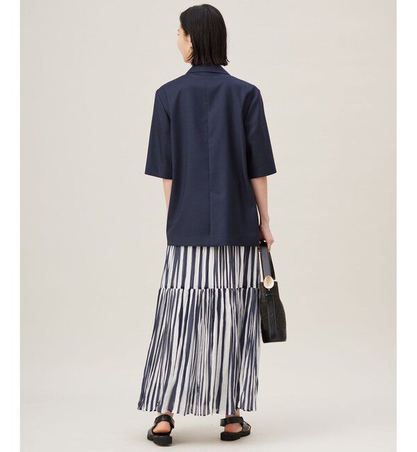 自由区「【洗える】ハーフスリーブ ジャケット」|テーラードジャケット|