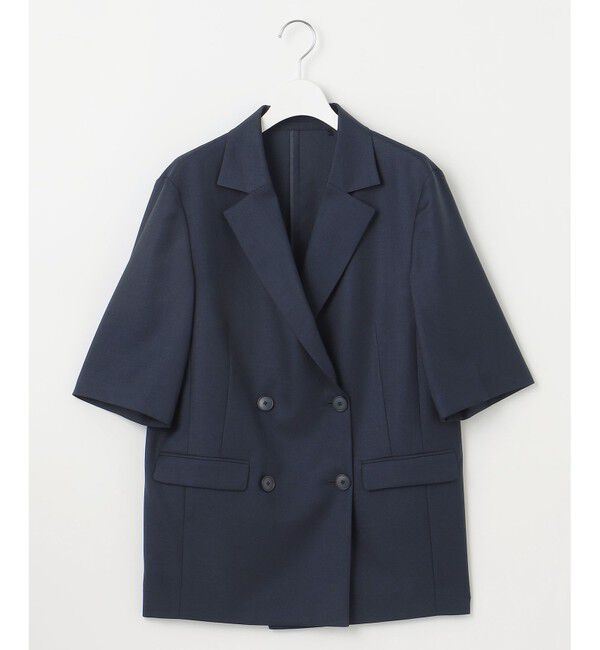 自由区「【洗える】ハーフスリーブ ジャケット」|テーラードジャケット|