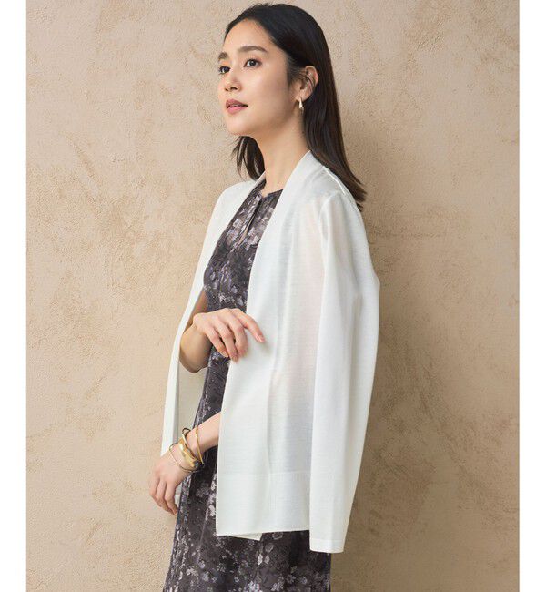 自由区「【接触冷感・UVケア・洗える】ファンクショナル カーディガン」|カーディガン|オフホワイト