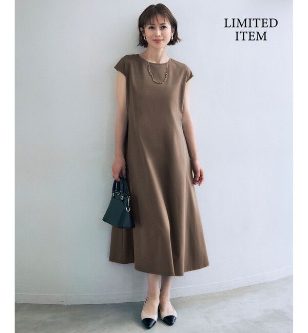 自由区「【WEB限定・洗える】シアーカーデ&times;ジャージードレス セット」|ワンピース|