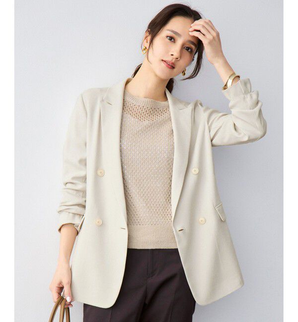 自由区「【セットアップ対応】リネンライクシンセティックテーラード ジャケット」|テーラードジャケット|フラックス