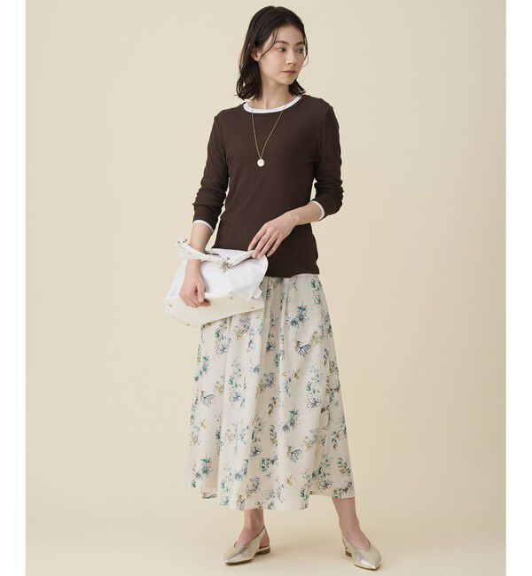 自由区「エアリーローン花柄プリント スカート」|スカート|