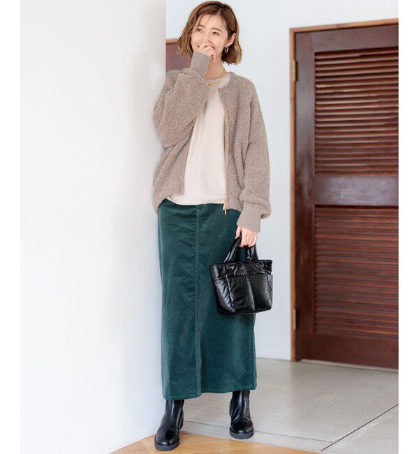 23区「【洗える】23区DENIM ベルベットストレッチ Aライン スカート」|スカート|