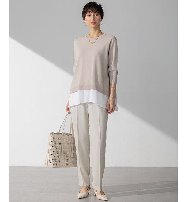 23区「【Oggi・CLASSY.掲載】ストレッチジョーゼット テーパード パンツ」|その他|