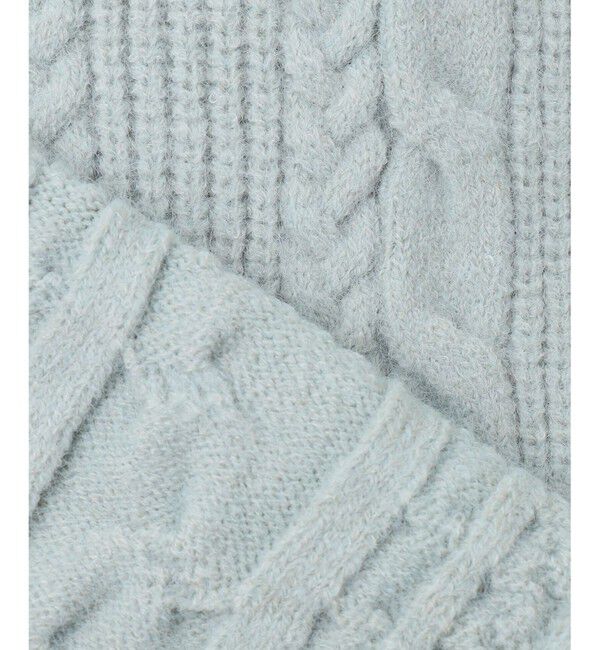 any SiS「【洗える】キーネックケーブル ニット」|ニット・セーター|