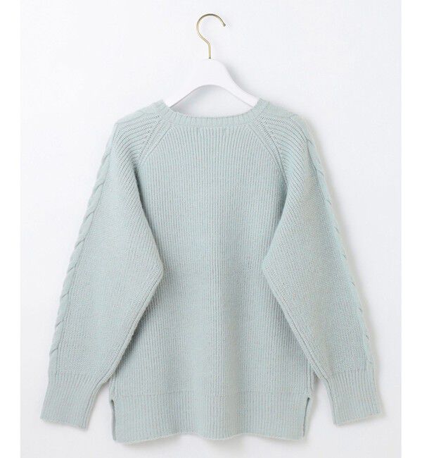any SiS「【洗える】キーネックケーブル ニット」|ニット・セーター|