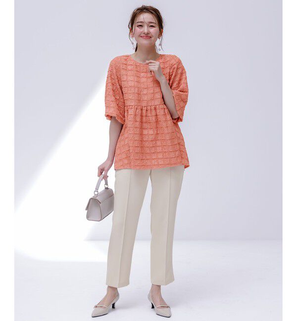 ANY SIS「【洗える】ワッフルライクフクレジャカード チュニック」|Tシャツ・カットソー|