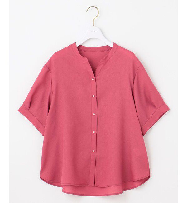 ANY SIS「【接触冷感・UVカット・速乾】スムージーポリエステル 2WAY ブラウス」|シャツ・ブラウス|