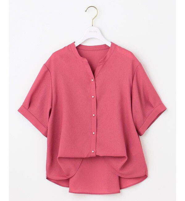 ANY SIS「【接触冷感・UVカット・速乾】スムージーポリエステル 2WAY ブラウス」|シャツ・ブラウス|